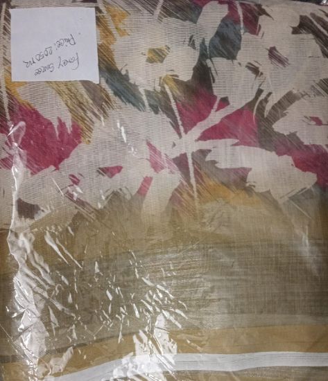 Picture of Fancy Flower Print Cotton Sharee