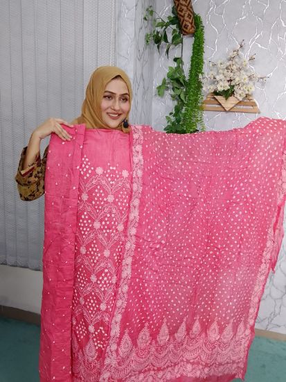 Picture of Exclusive Chundri embroidered Cotton  Three Piece