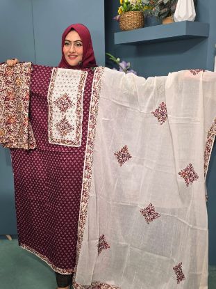 Picture of Unstitched Lawnkari Three Piece DNO-(1421)